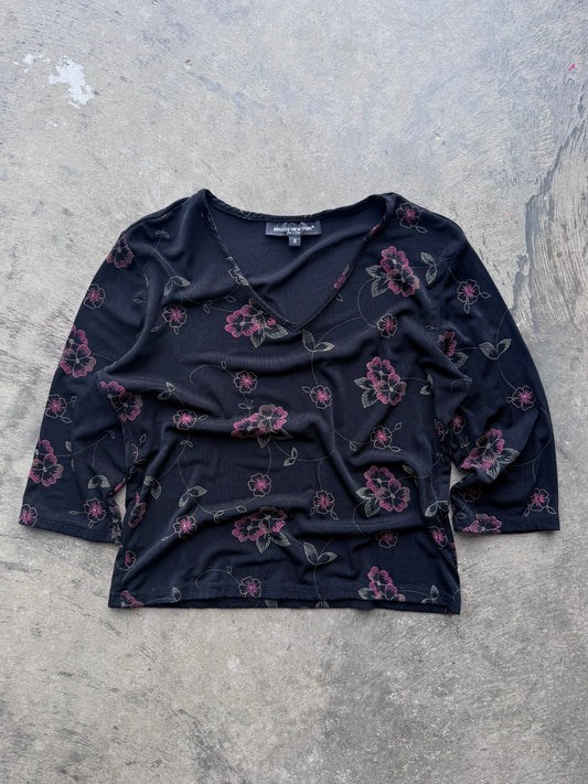 Flower Beaded Top - S