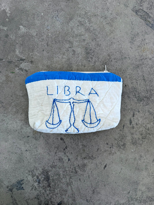 Libra Zodiac Small Makeup Bag