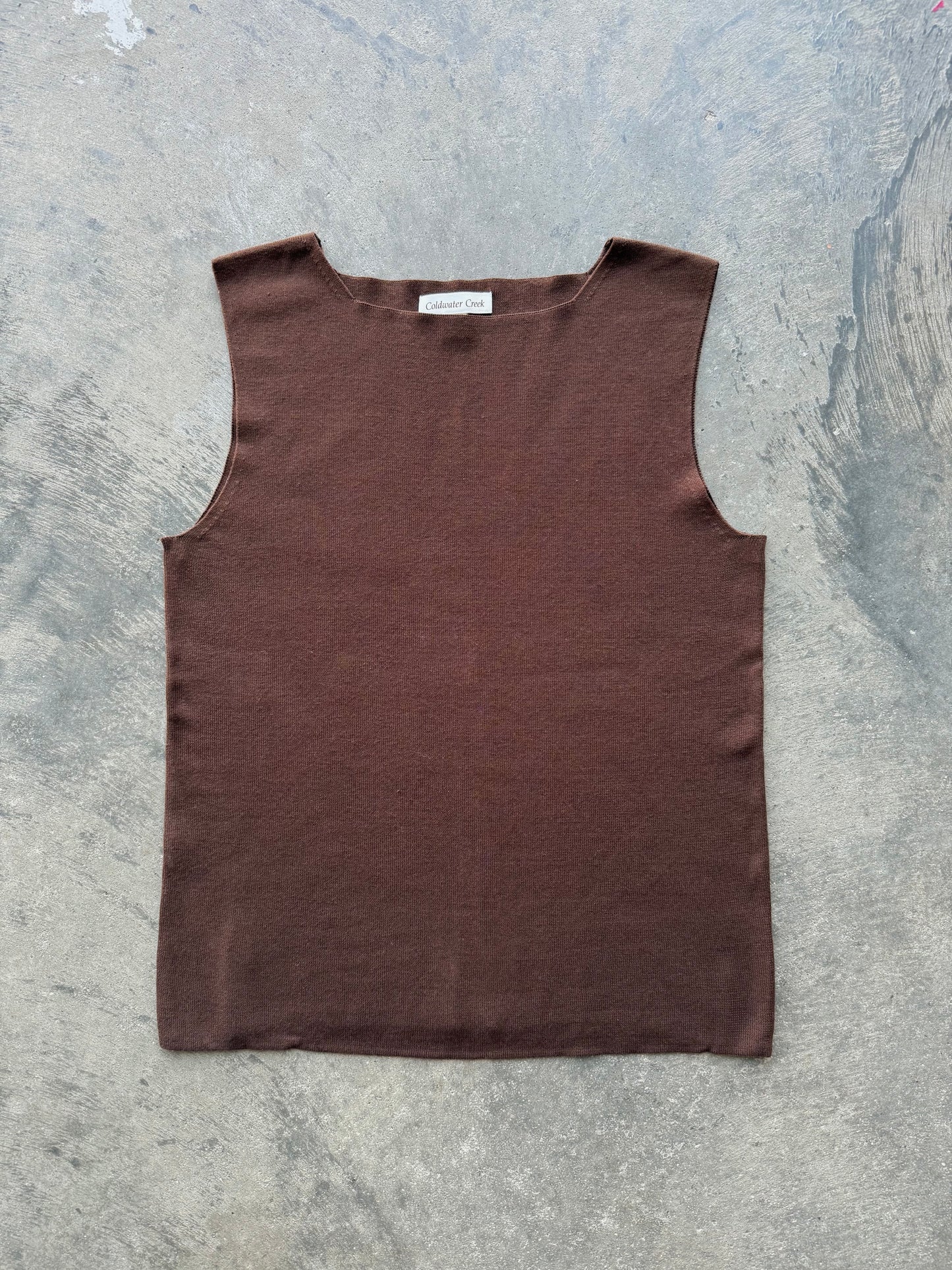 Square Neck Knit Tank - Various Colors