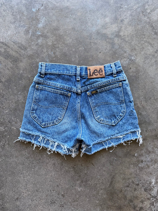 Double Fray Denim Shorts - 26x3.5