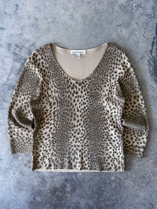 Leopard Print Top - L