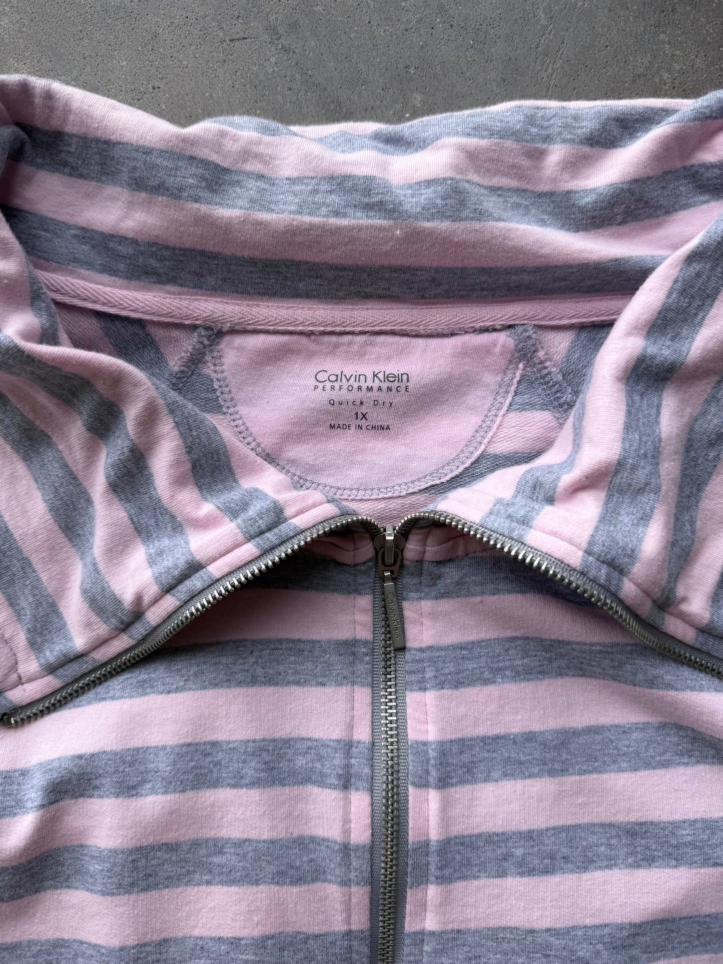 Striped Zip Up - XL