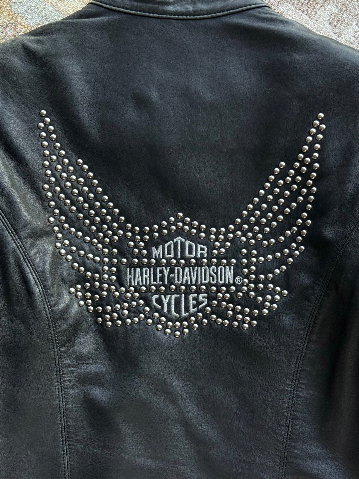 Harley Studded Leather Jacket - L