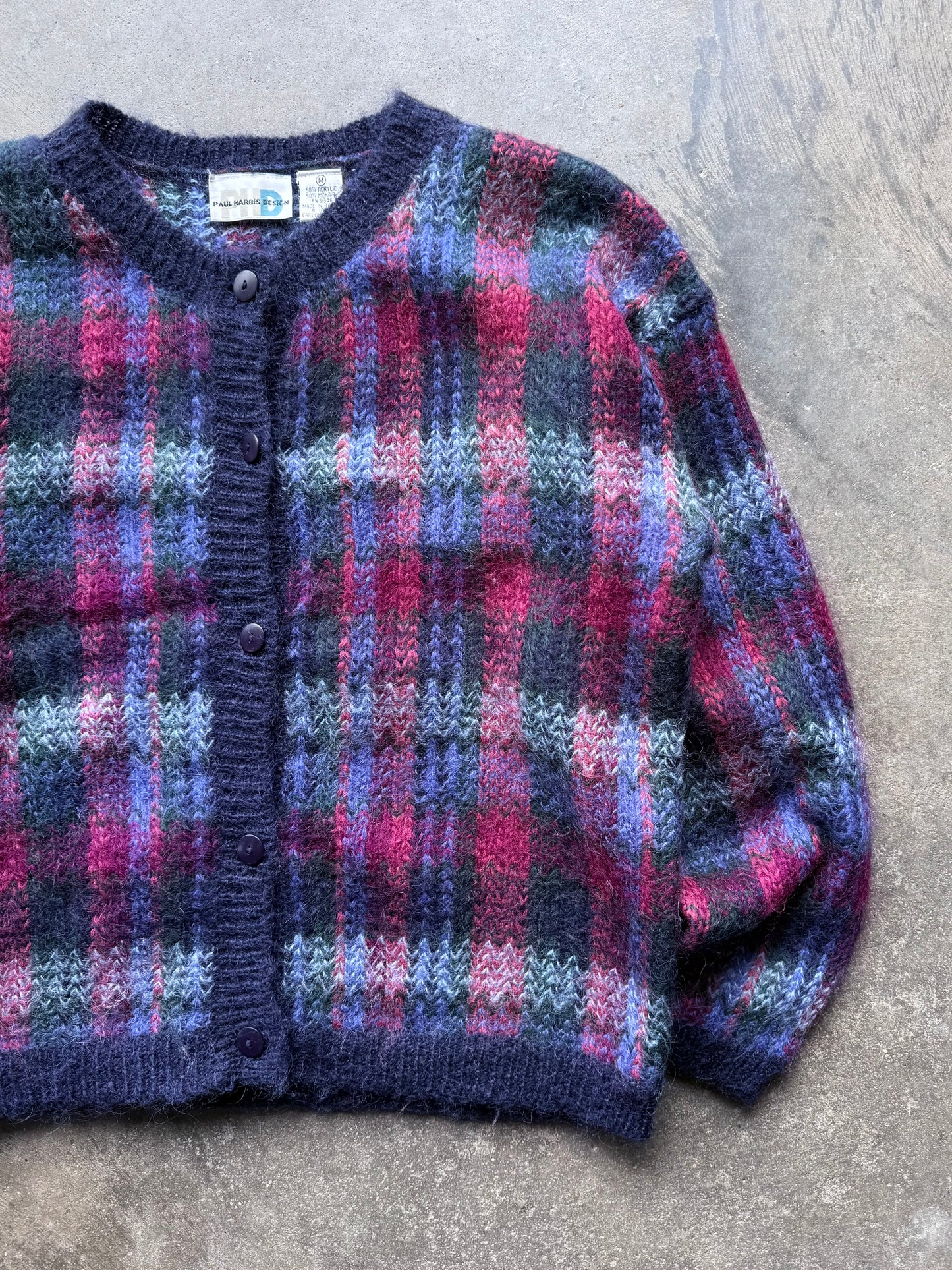 Plaid Cardigan - M