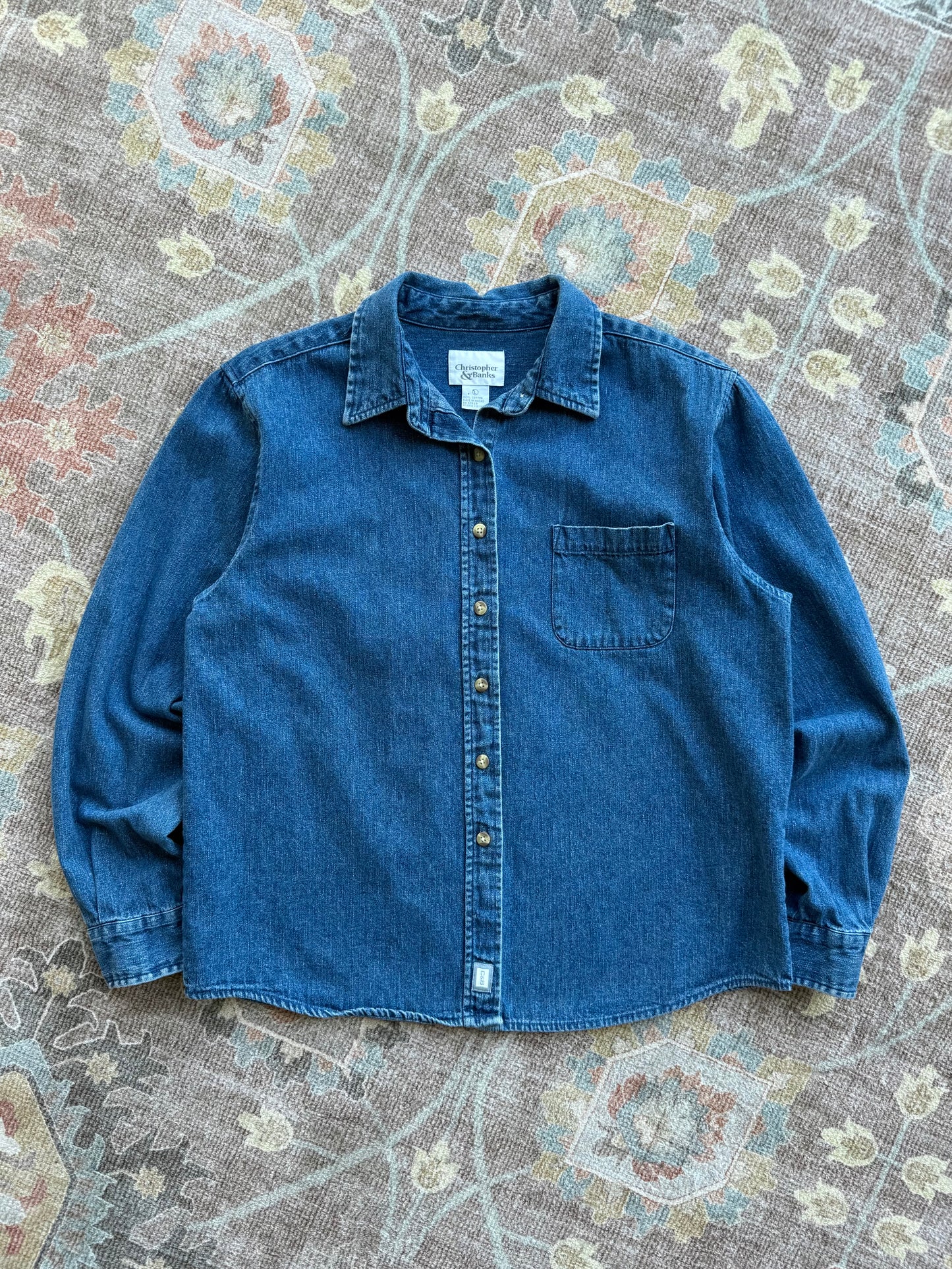Denim Button Down - L