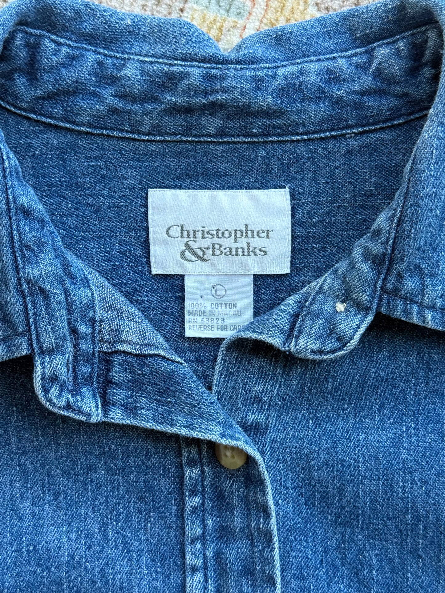 Denim Button Down - L