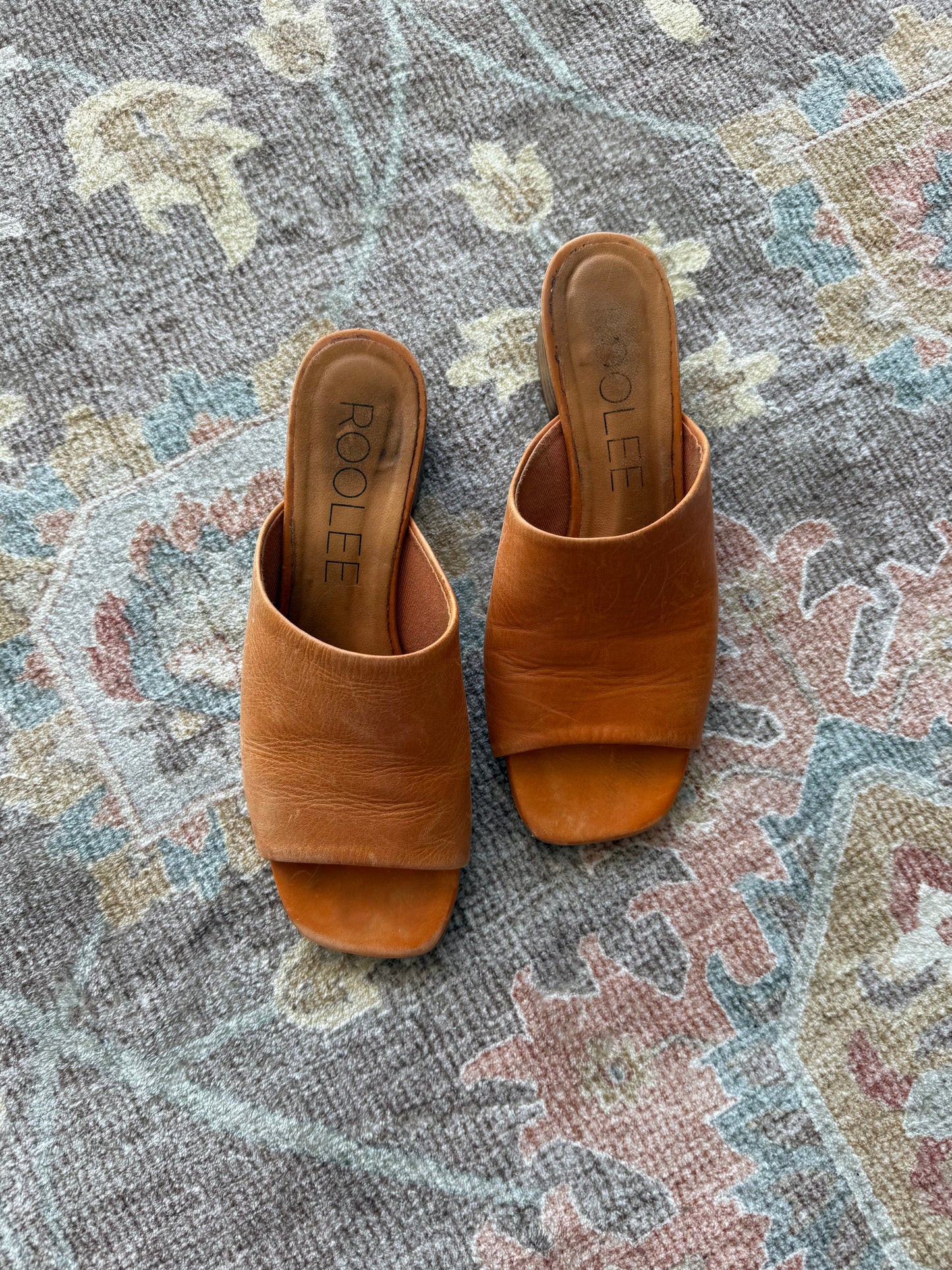 Leather Platform Sandals - 7