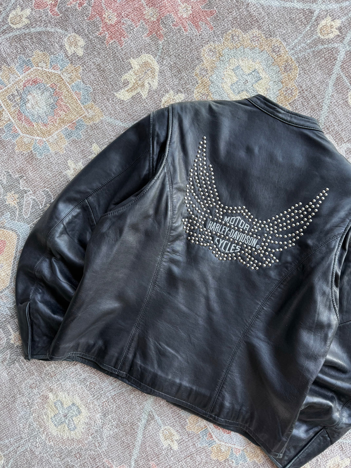 Harley Studded Leather Jacket - L