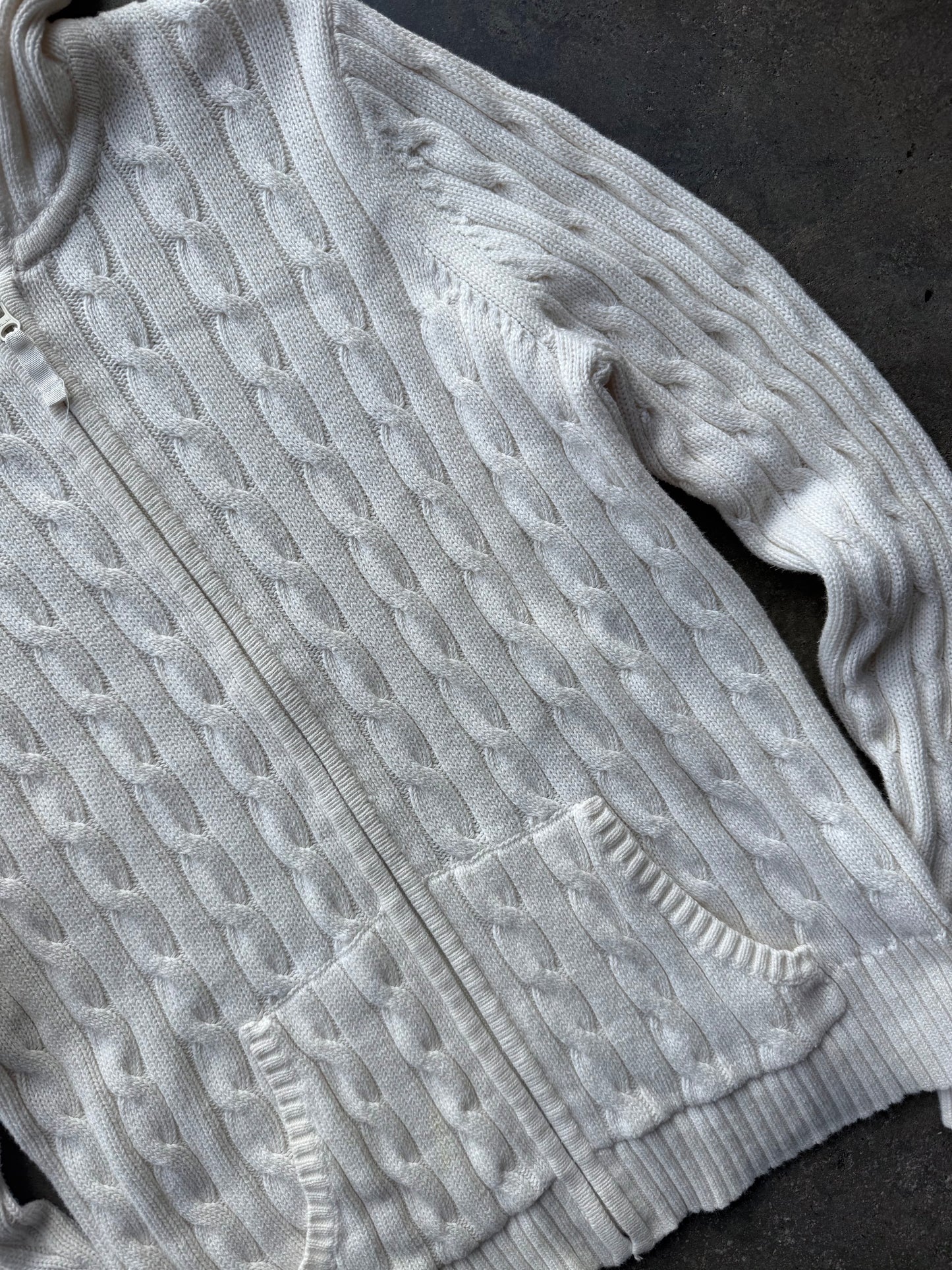 Zip Up Sweater Hoodie - L