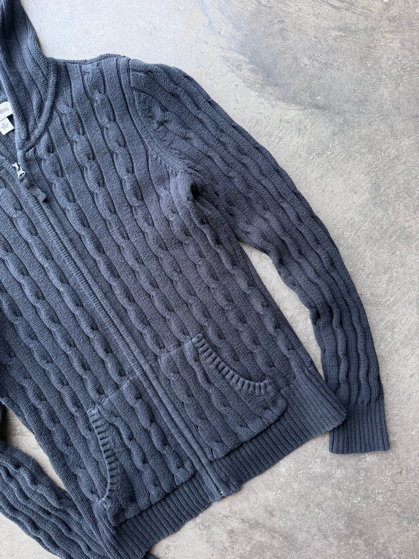 Zip Up Sweater Hoodie - M