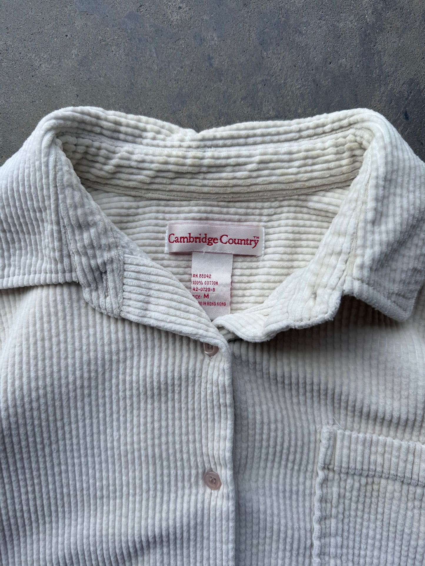 Corduroy Button Down - M