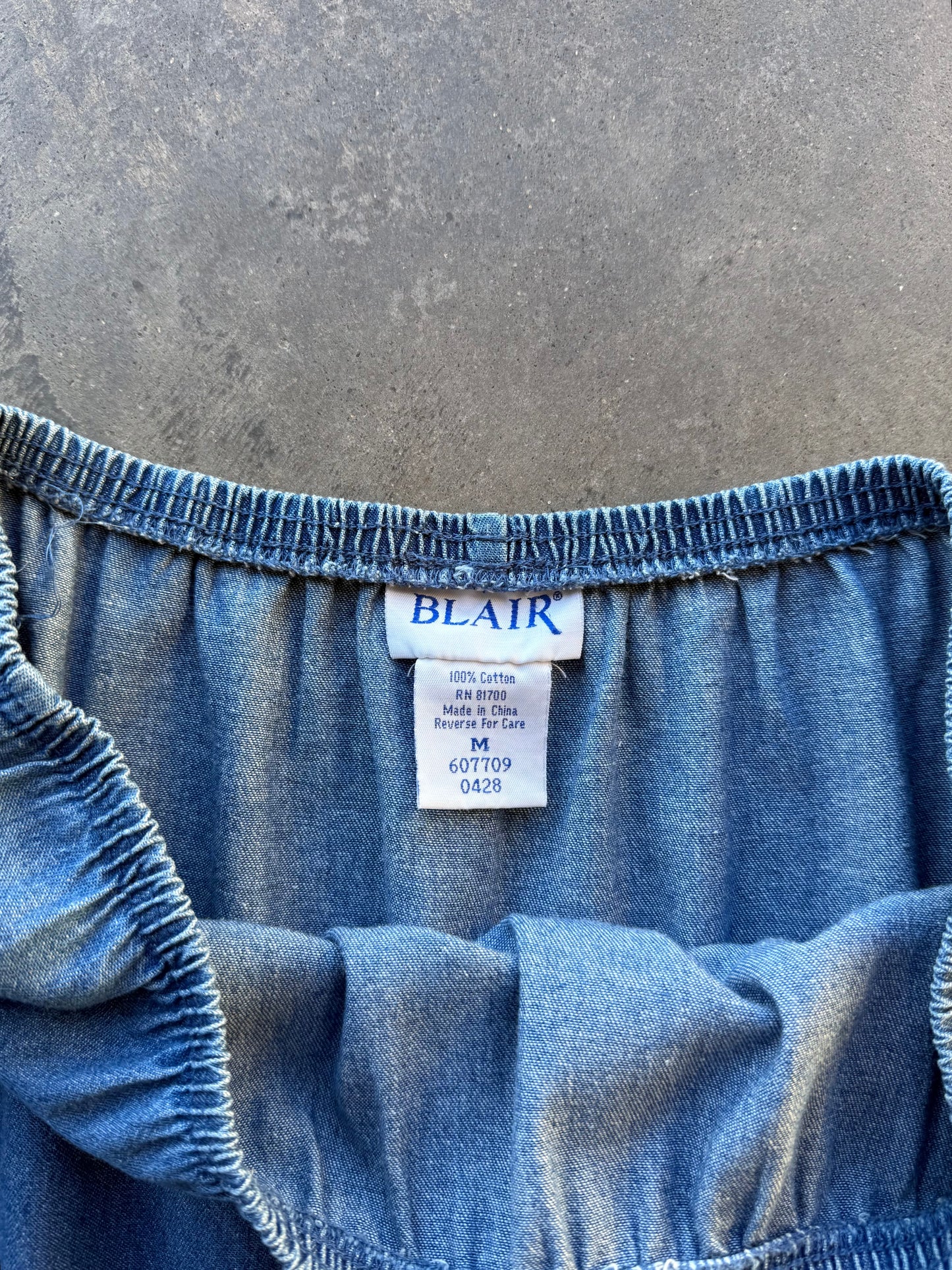 Denim Maxi Skirt - M