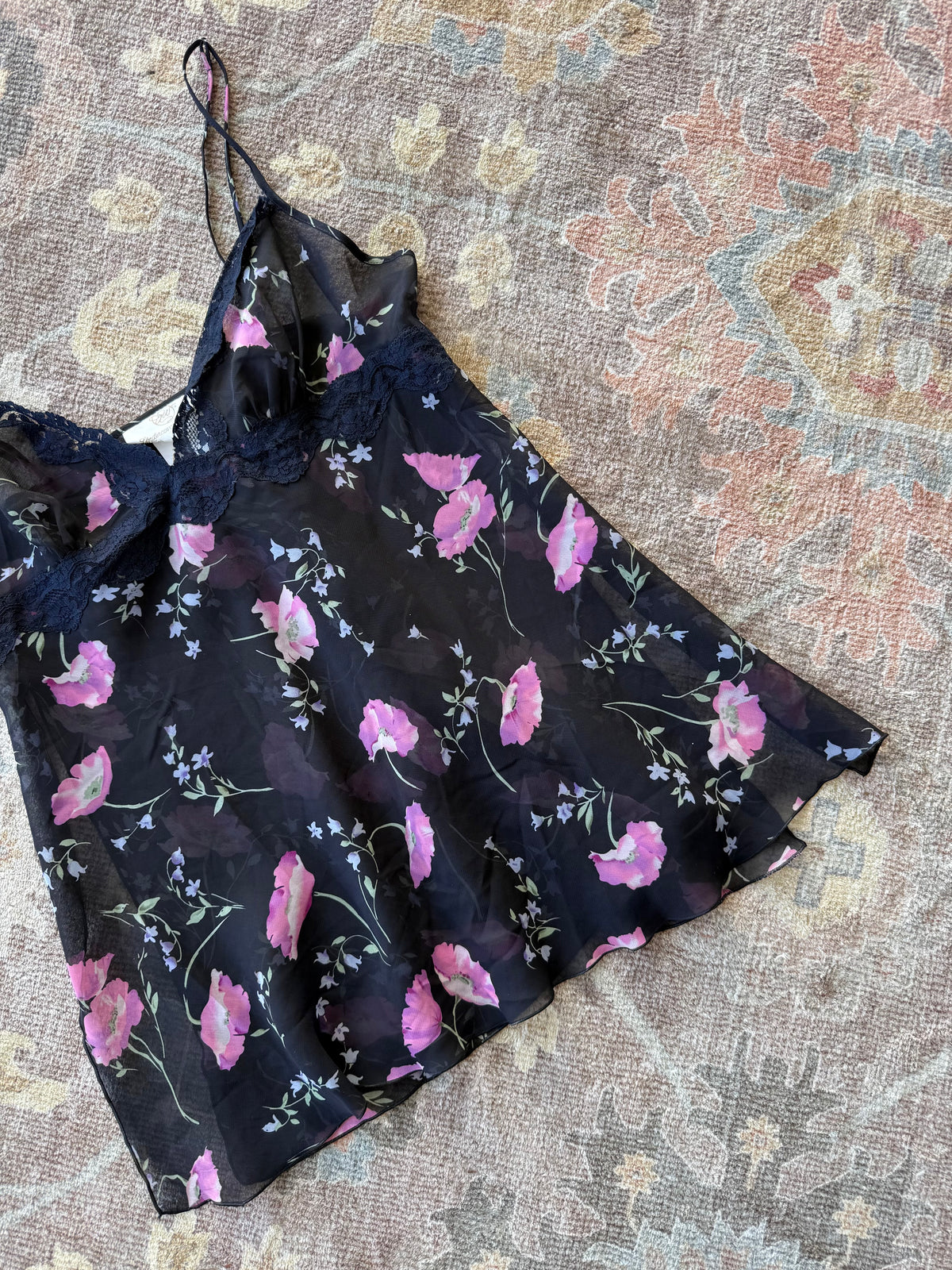 Sheer Slip Tank/Mini Dress - L