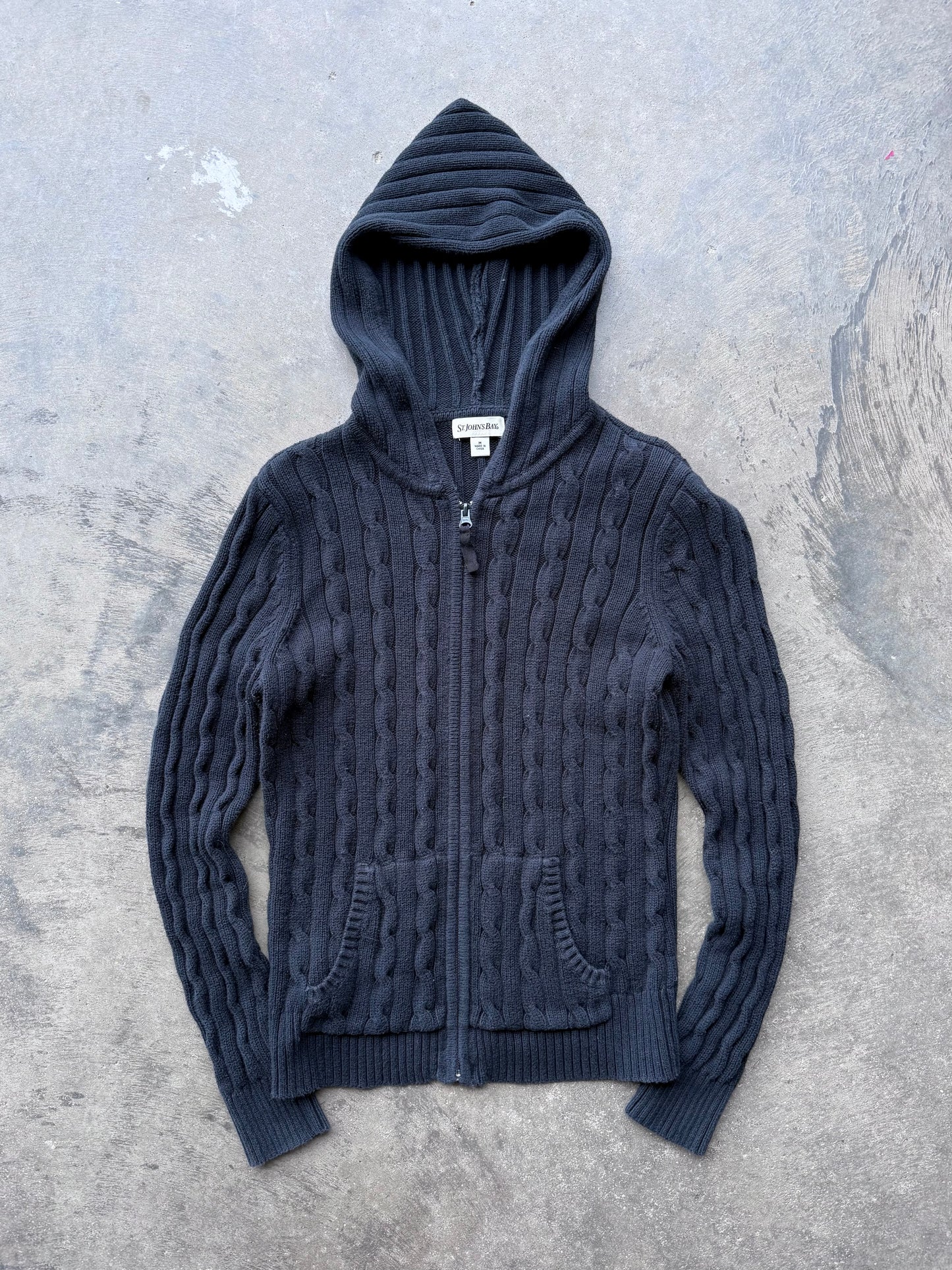 Zip Up Sweater Hoodie - M