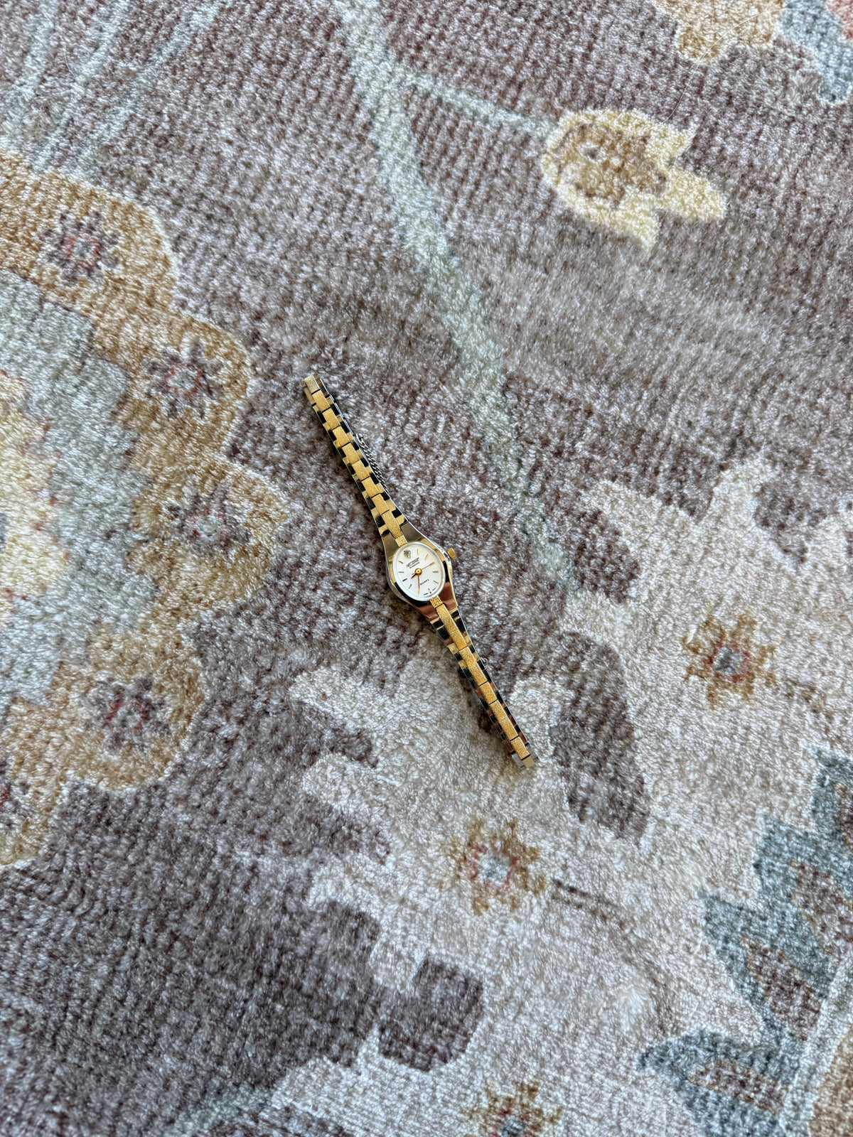 Two Tone Vintage Watch - 7” band