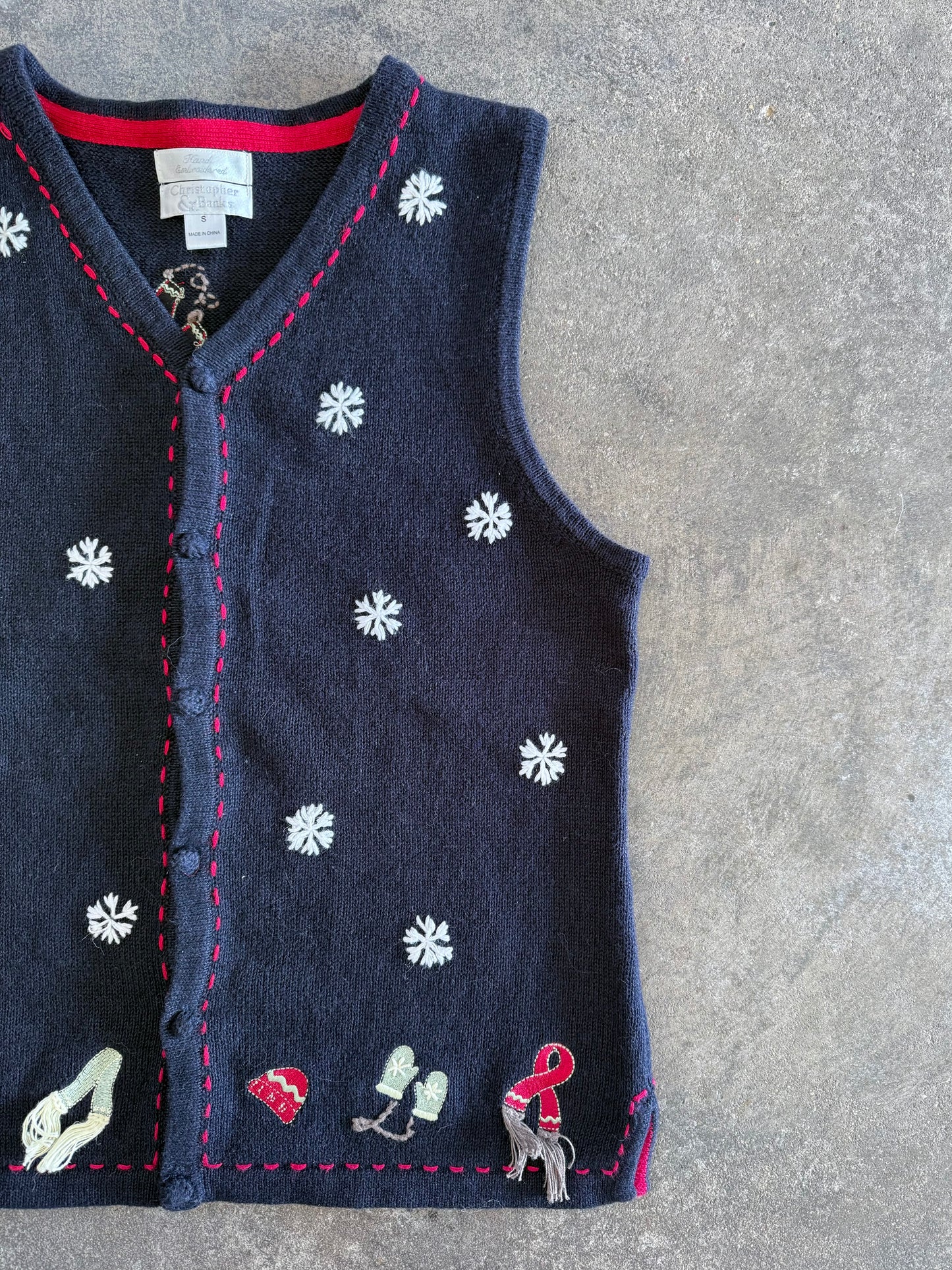 Snowflake Sweater Vest - S