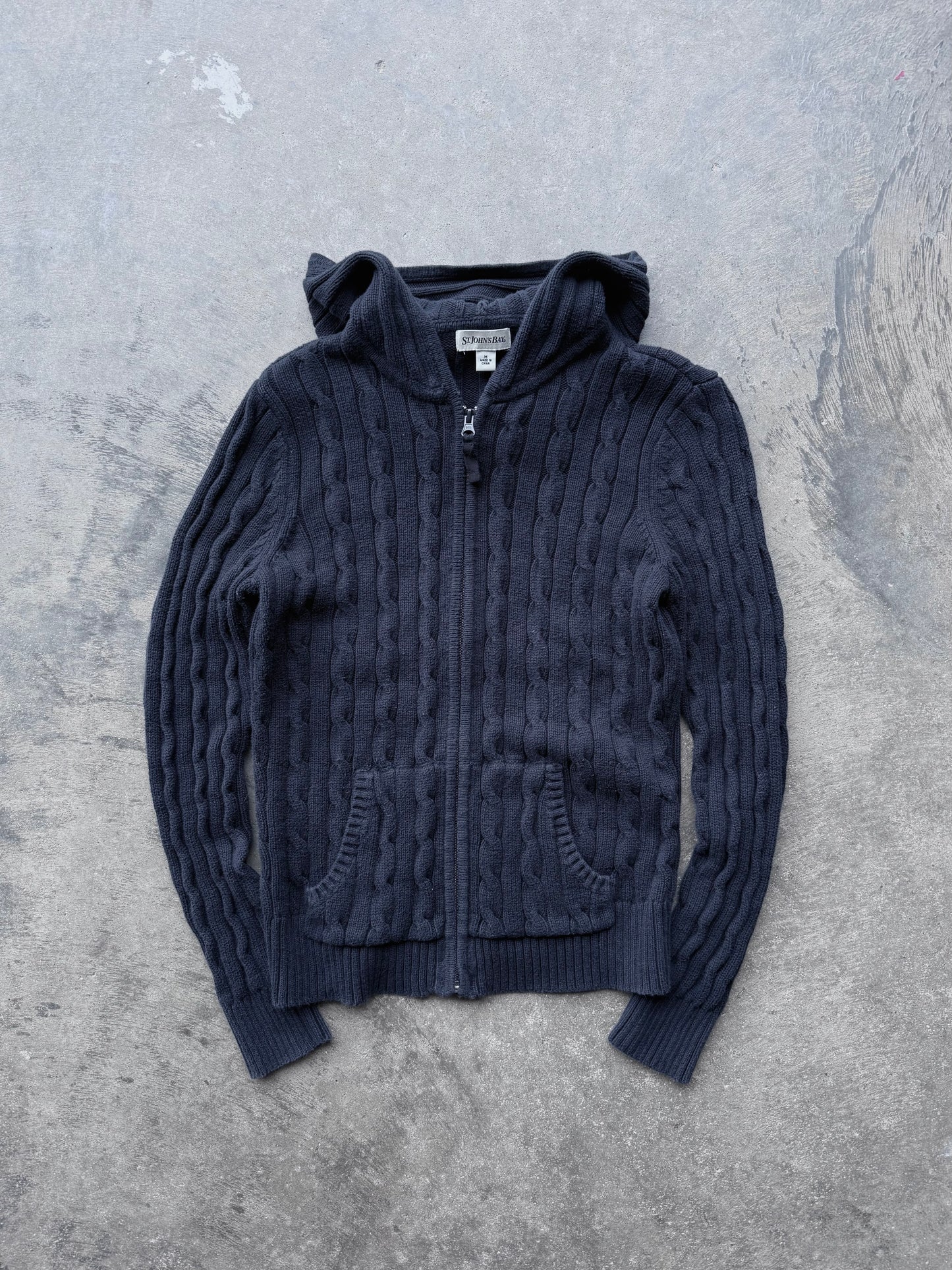 Zip Up Sweater Hoodie - M