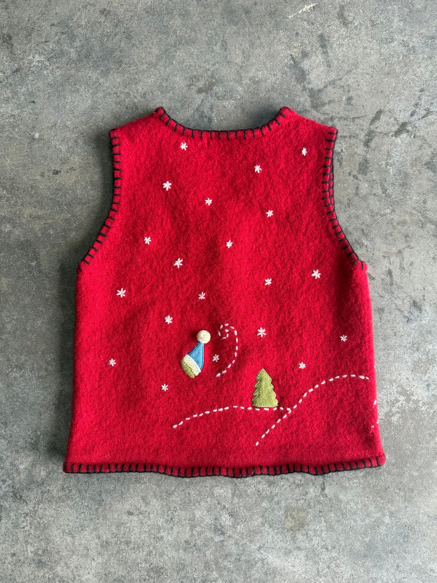 Snowman Wool Vest - L