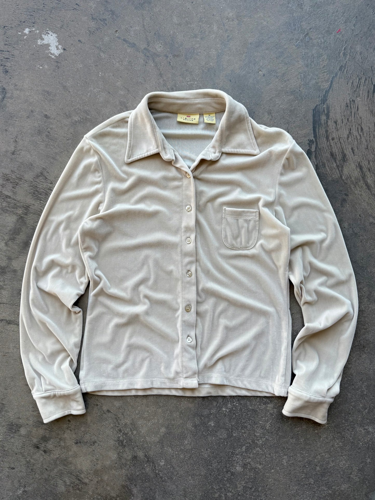 Velvet Button Down - M