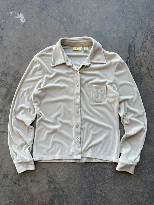 Velvet Button Down - M