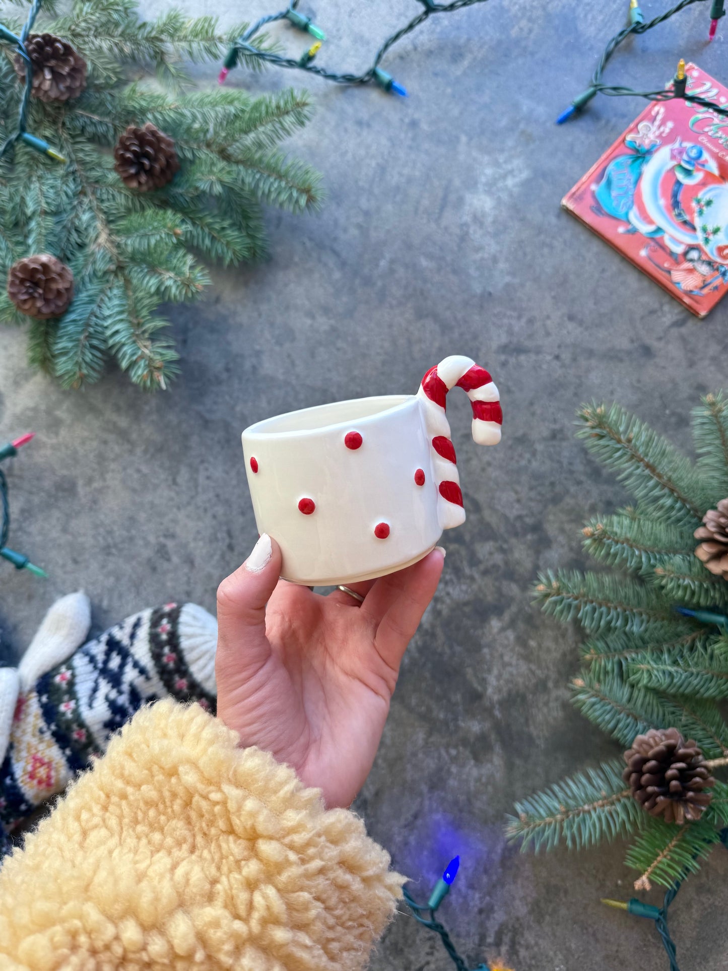Candy Cane Espresso Mug