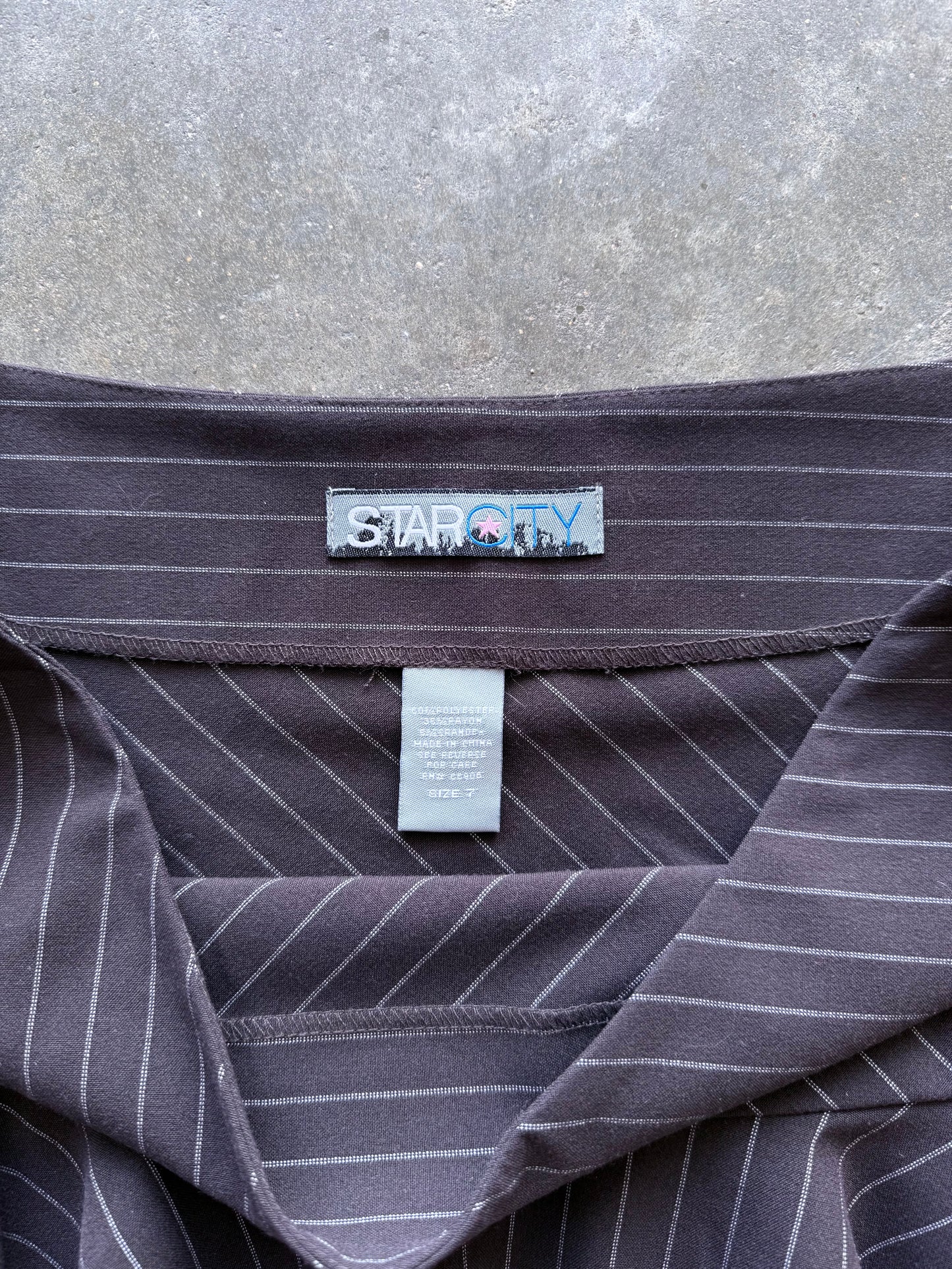 Pinstripe Mini Skirt - 32”