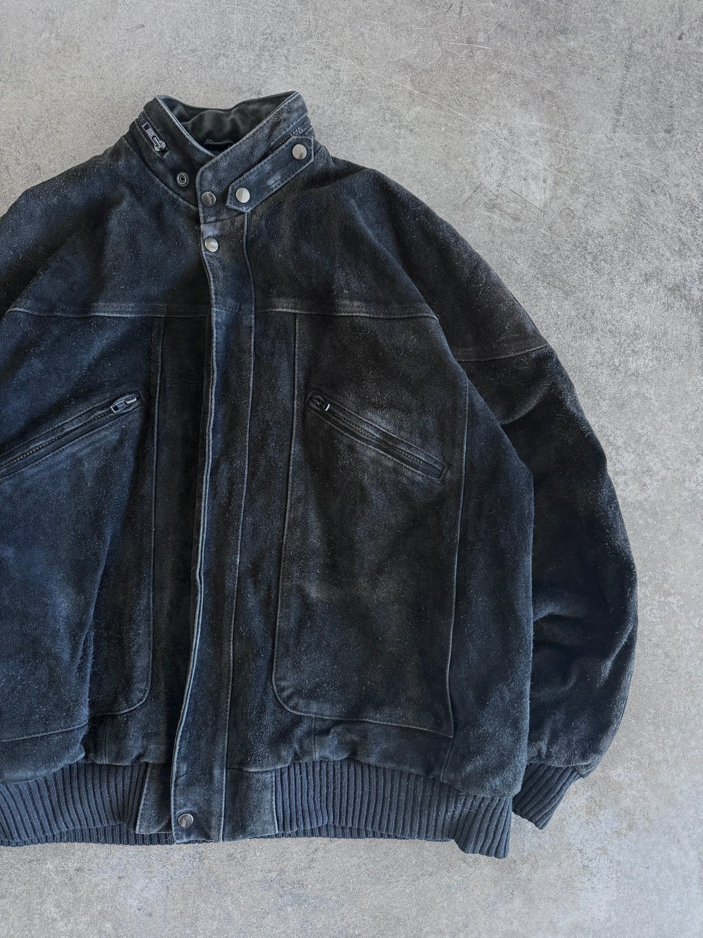 Suede Bomber Jacket - XL