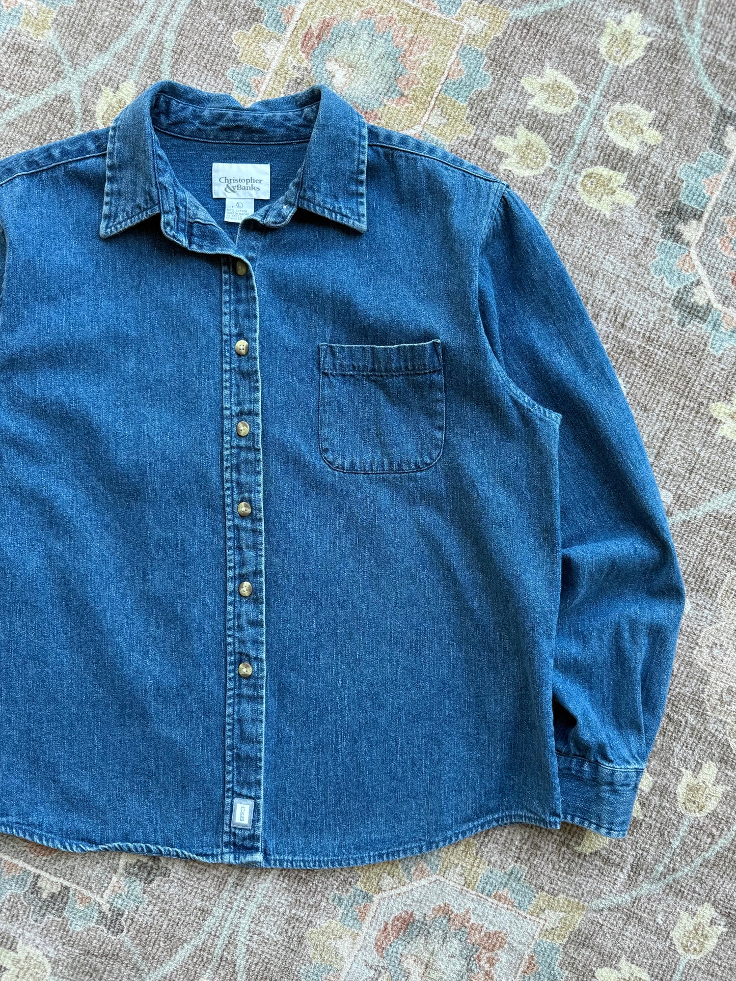Denim Button Down - L