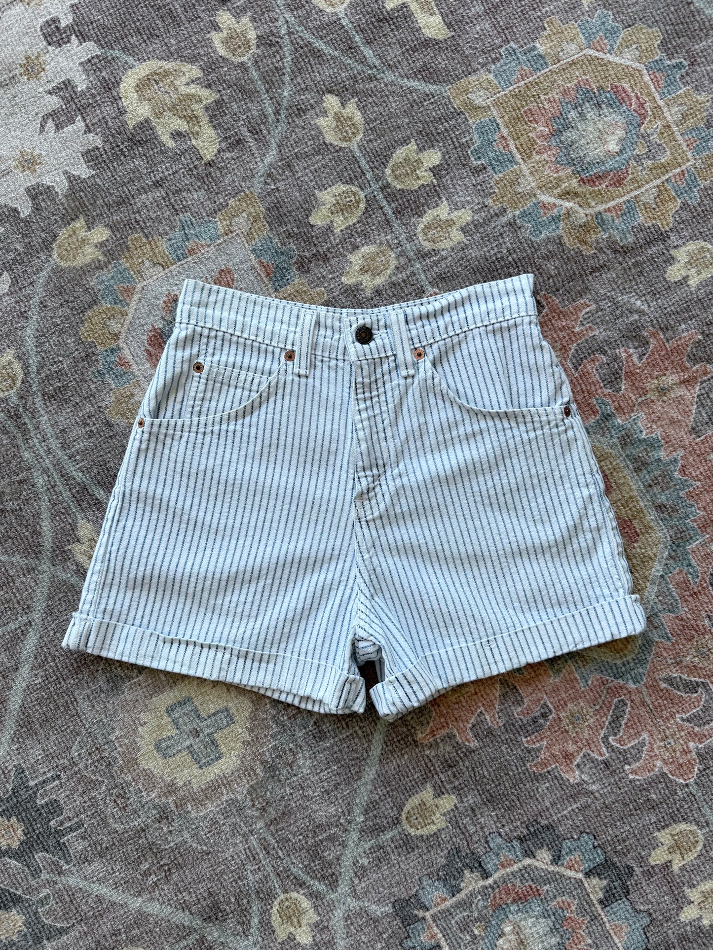Pinstripe Levi’s Denim Shorts - 26” x 3”