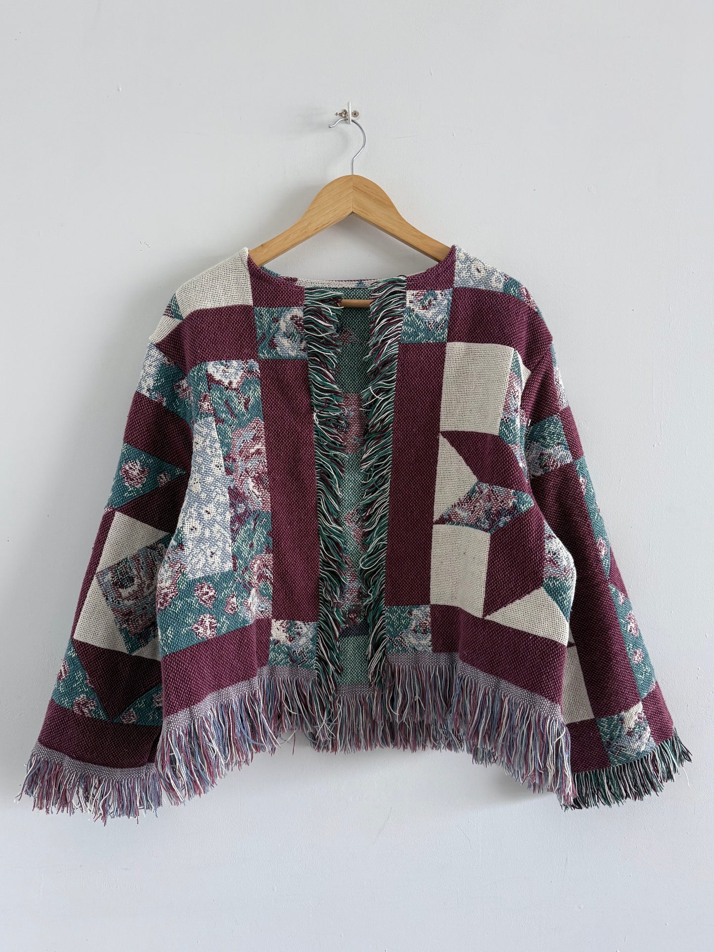 Fringe Blanket Jacket - S
