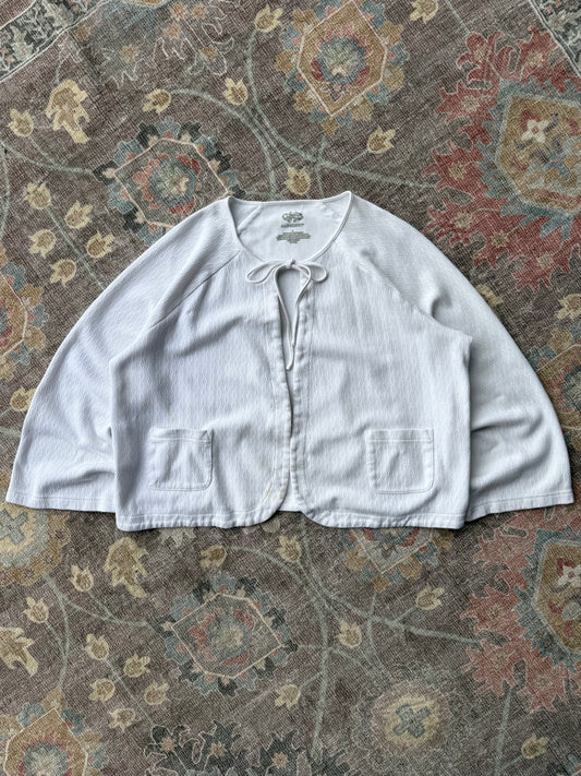 Tie Pointelle Cardigan - L