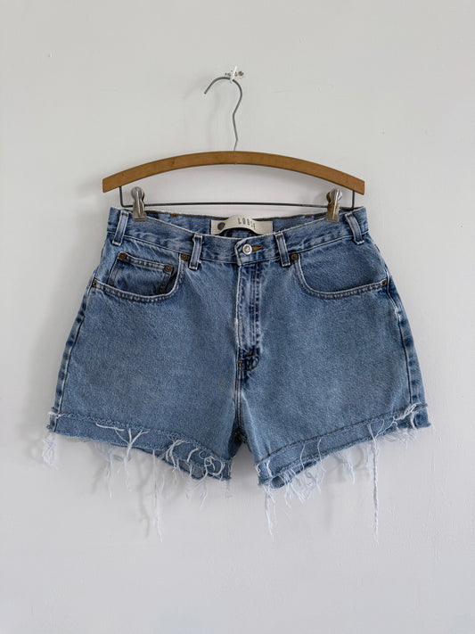 Double Fray Denim Shorts - 30x2.5