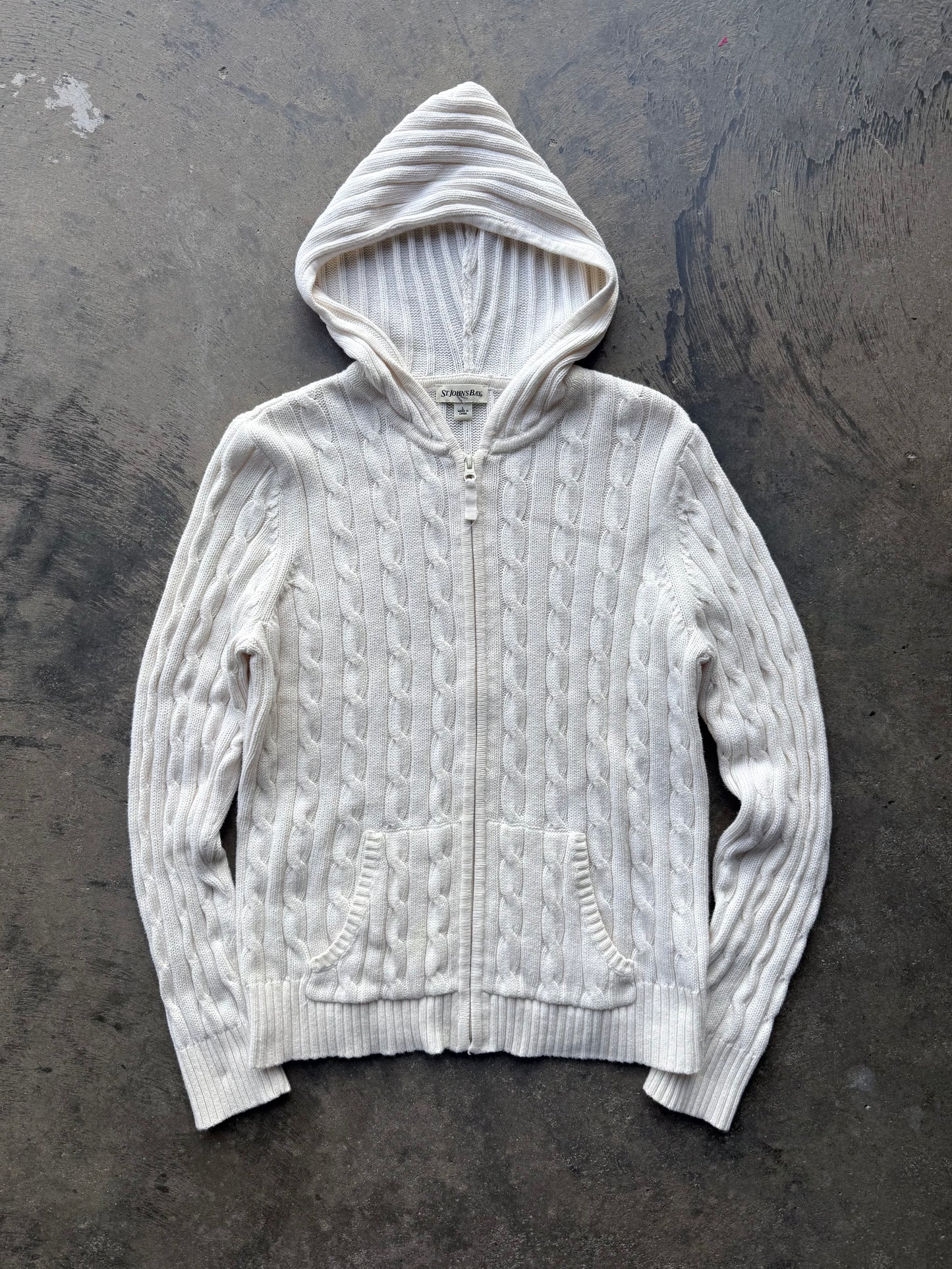 Zip Up Sweater Hoodie - L