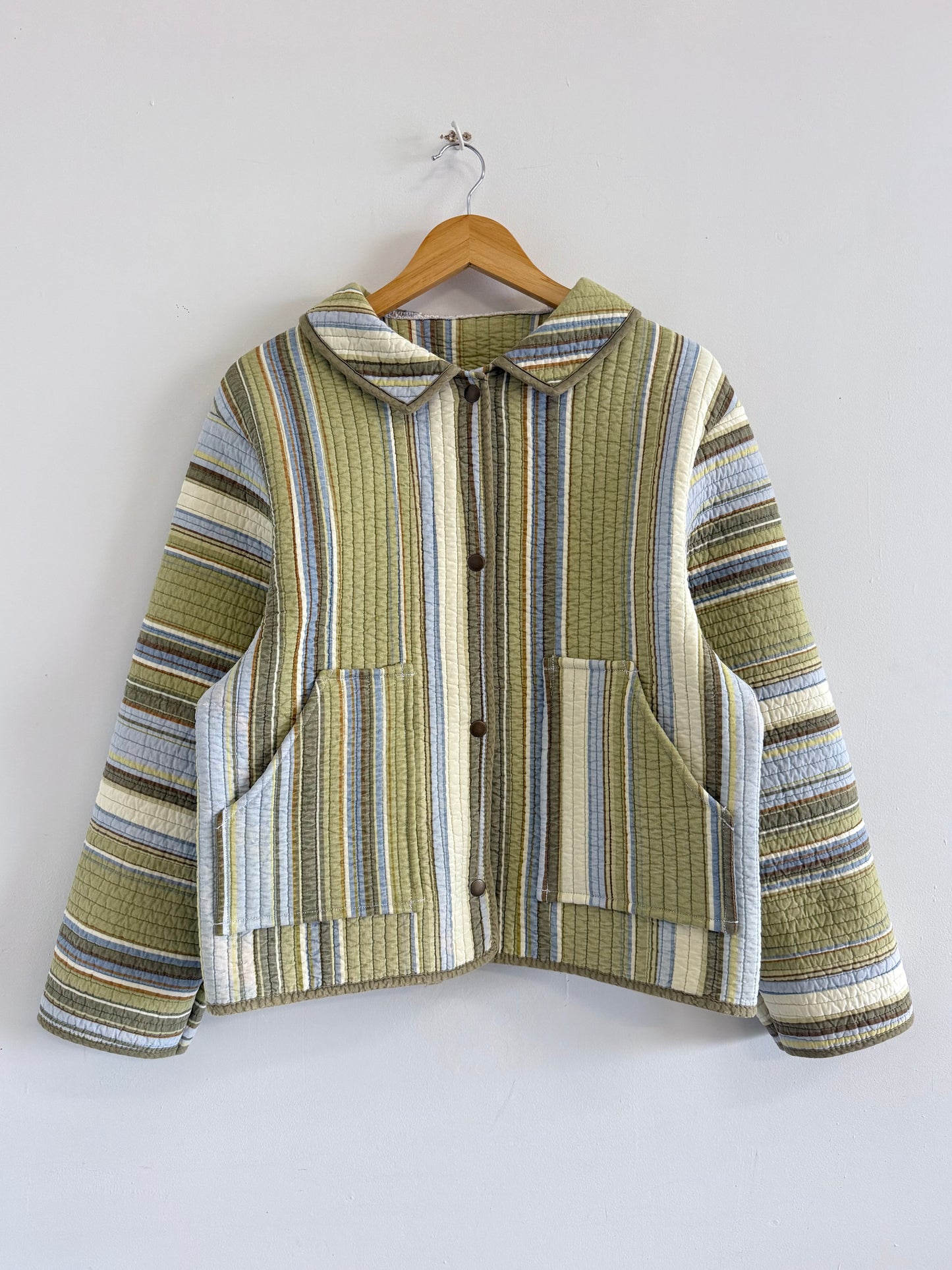Quilt Button Snap Jacket - S
