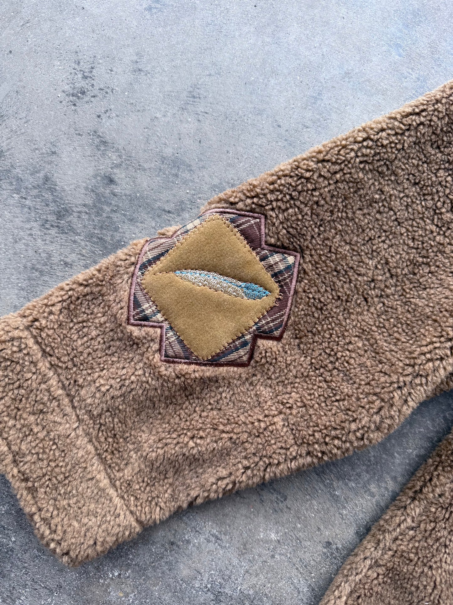 Patchwork Fleece Jacket - L