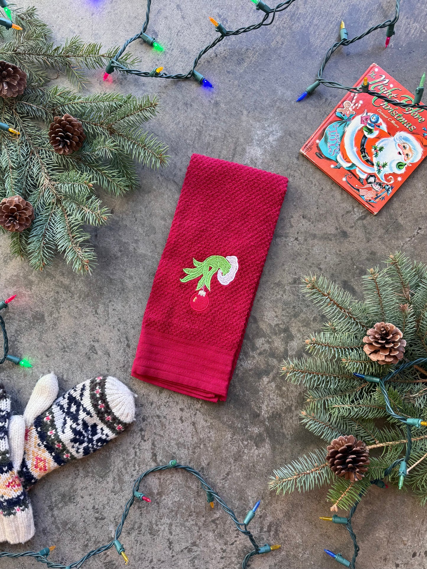 Grinch Decorative Hand Towel