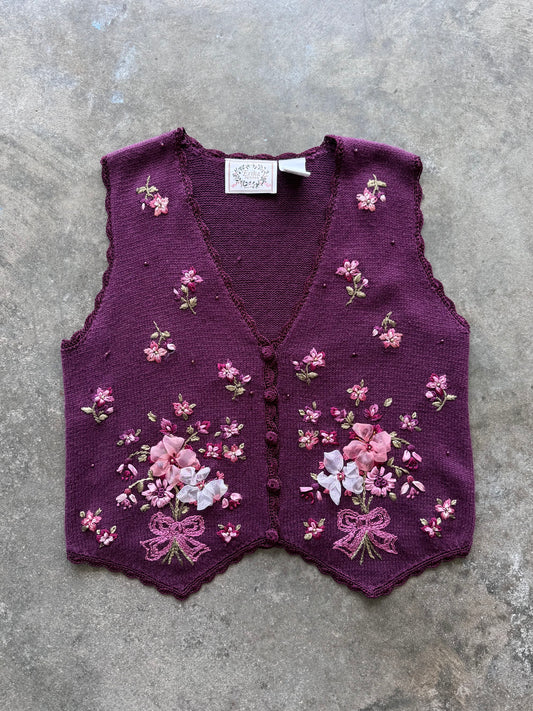 Flower Sweater Vest - M