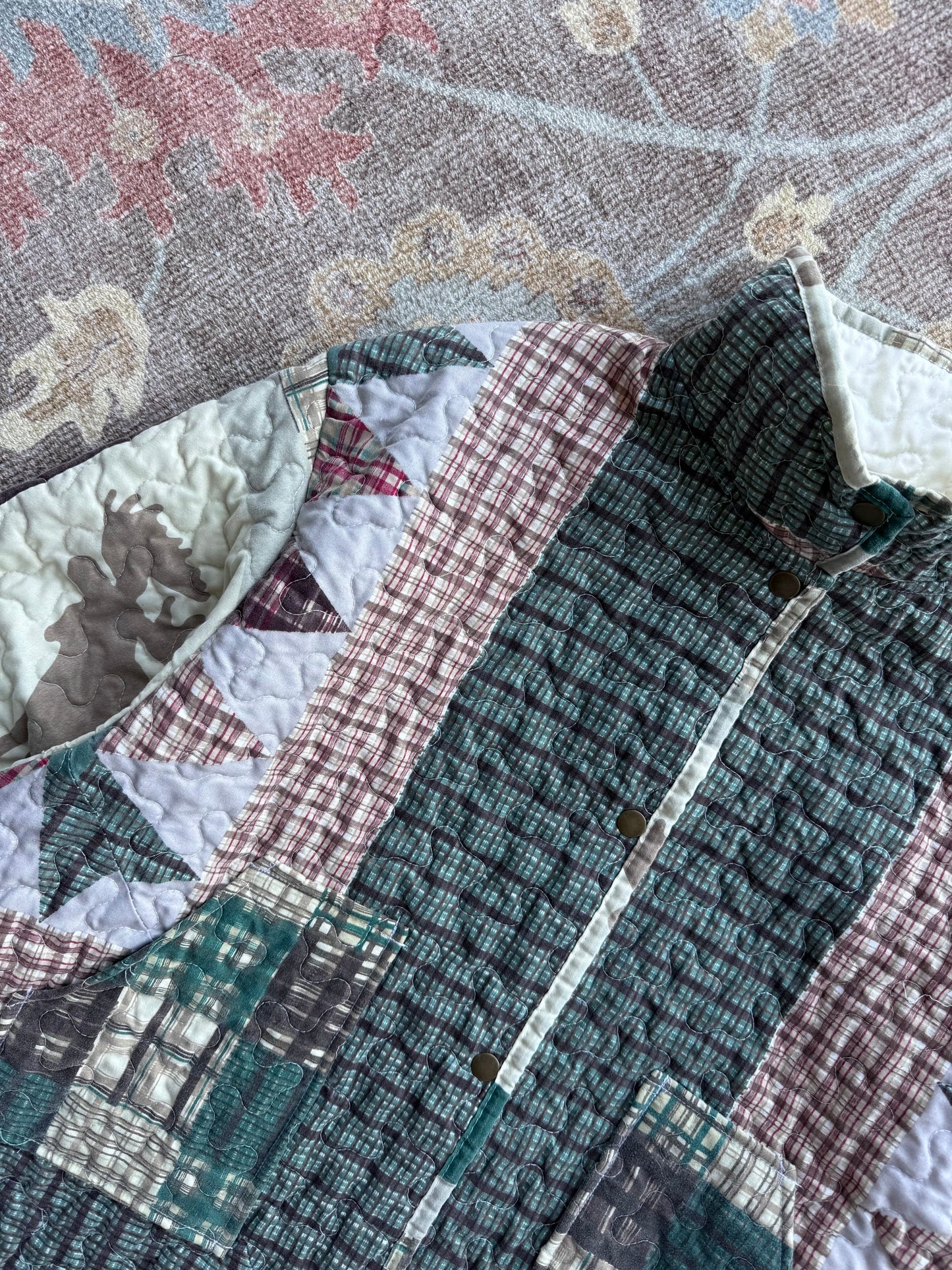 Quilt Snap Button Jacket - L