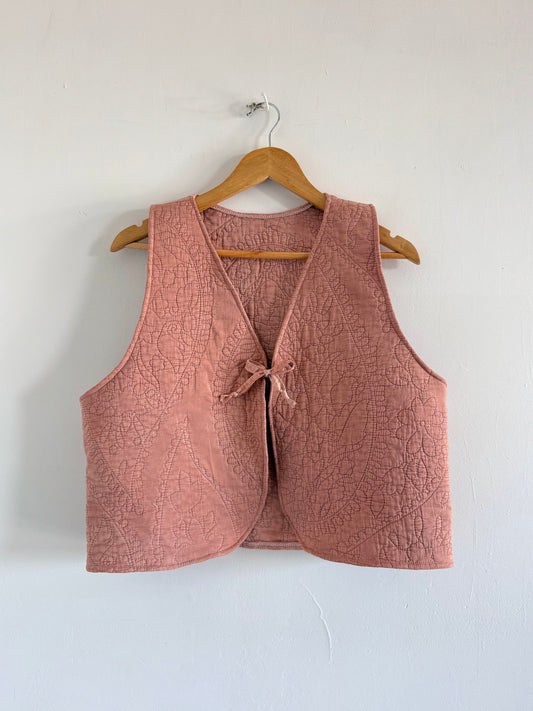 Quilt Tie Vest - L