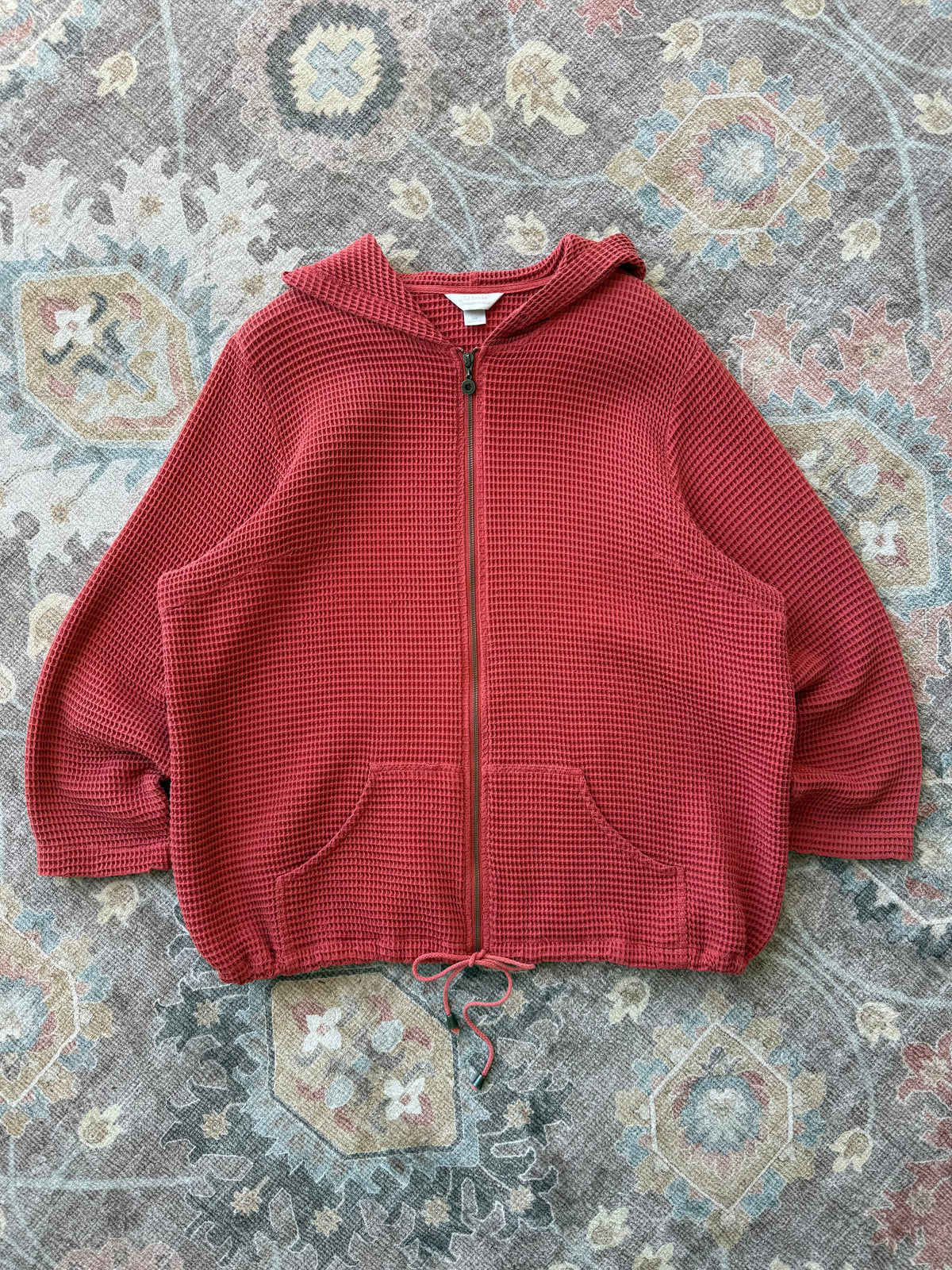 Waffle Zip Up Hoodie - 3XL