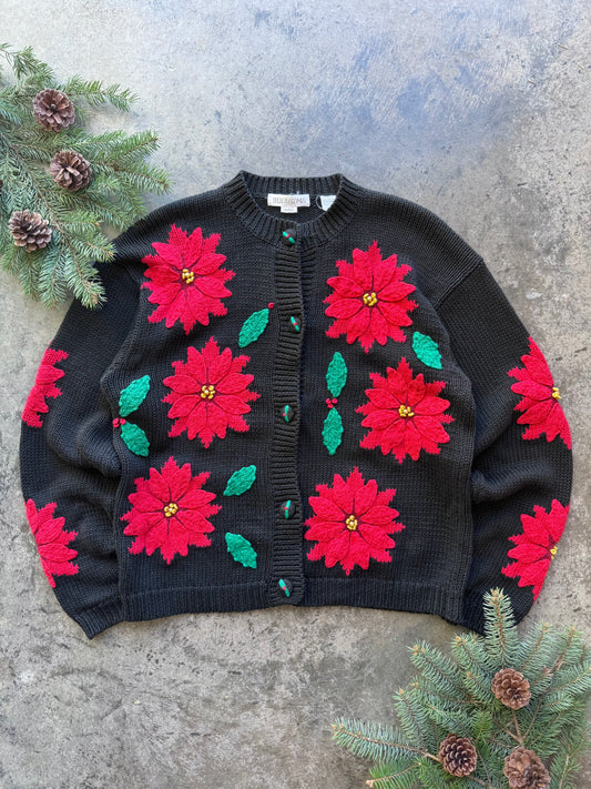 Poinsettia Cardigan - L