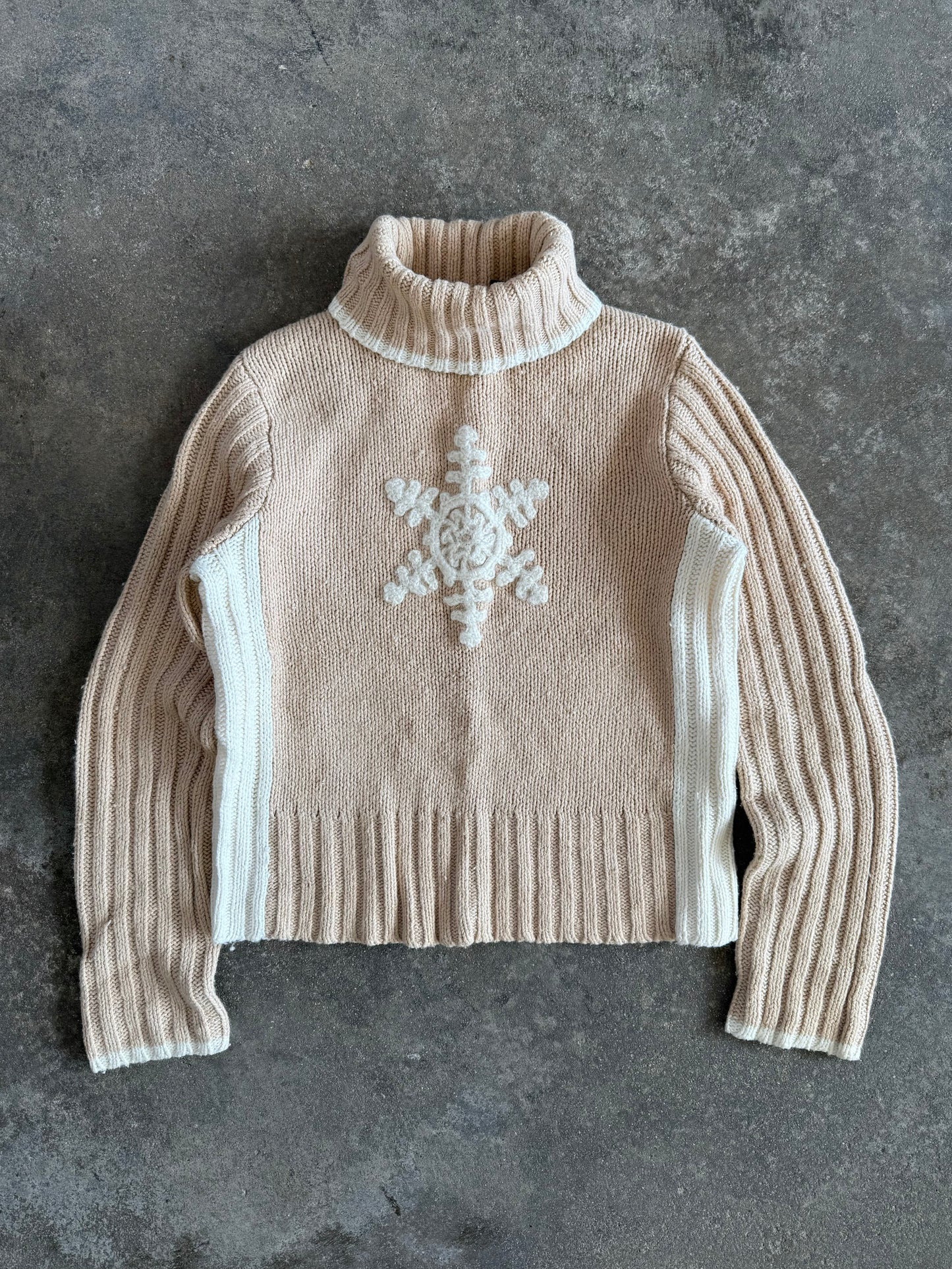 Snowflake Turtleneck Sweater - M