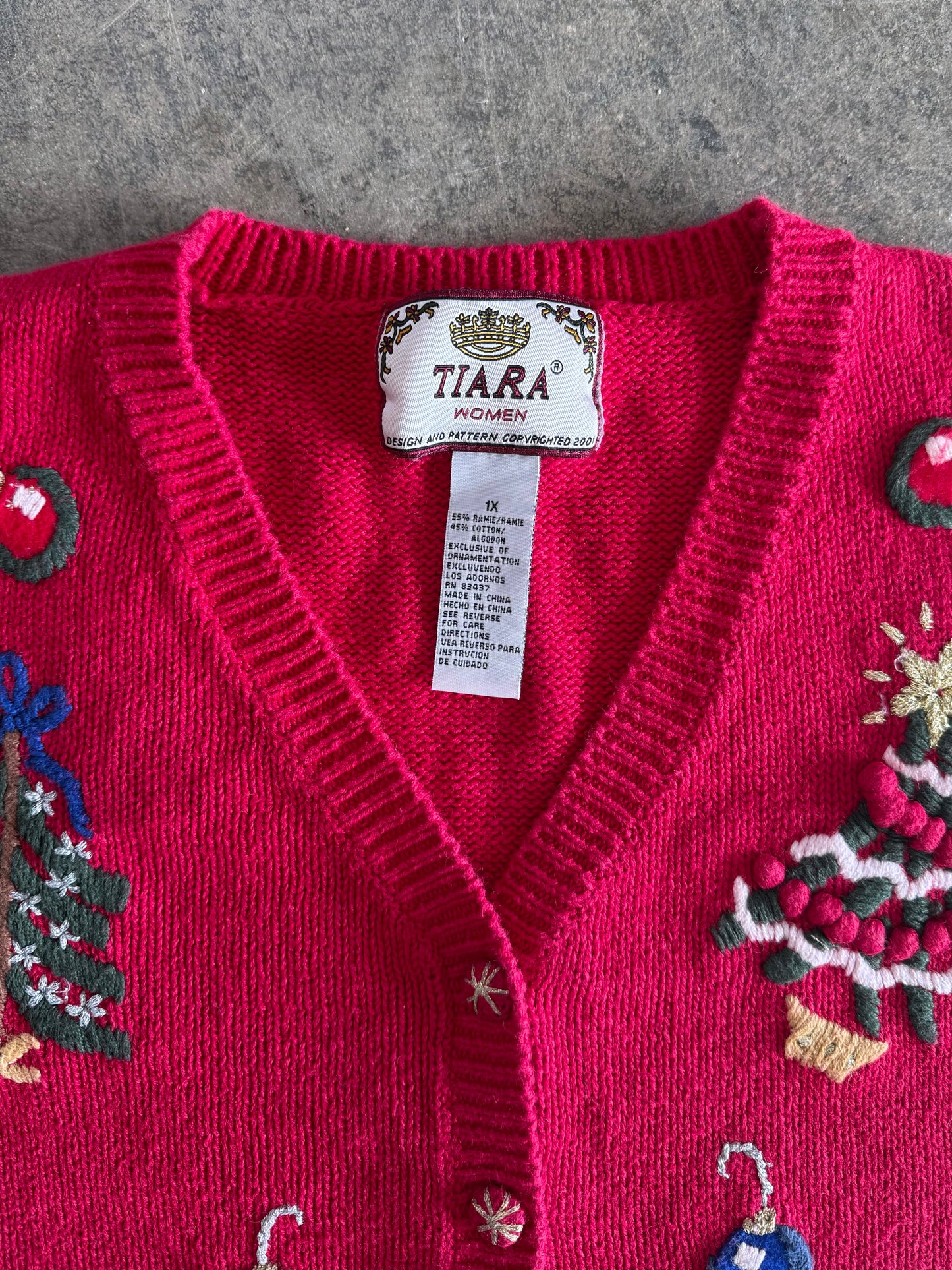 Christmas Tree Sweater Vest - XL