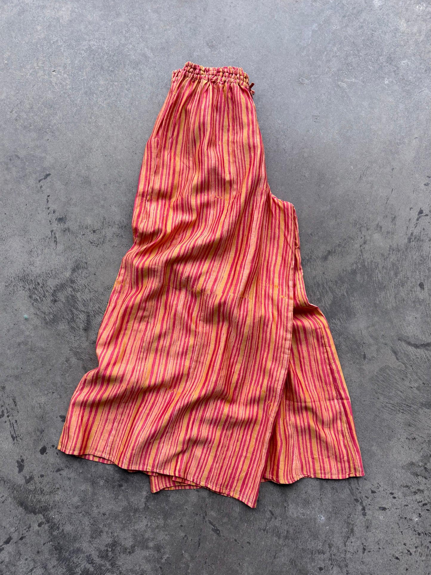 Striped Flowy Pants - S