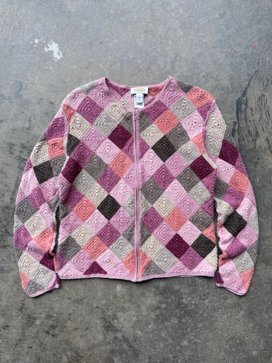 Zip Up Cardigan - L