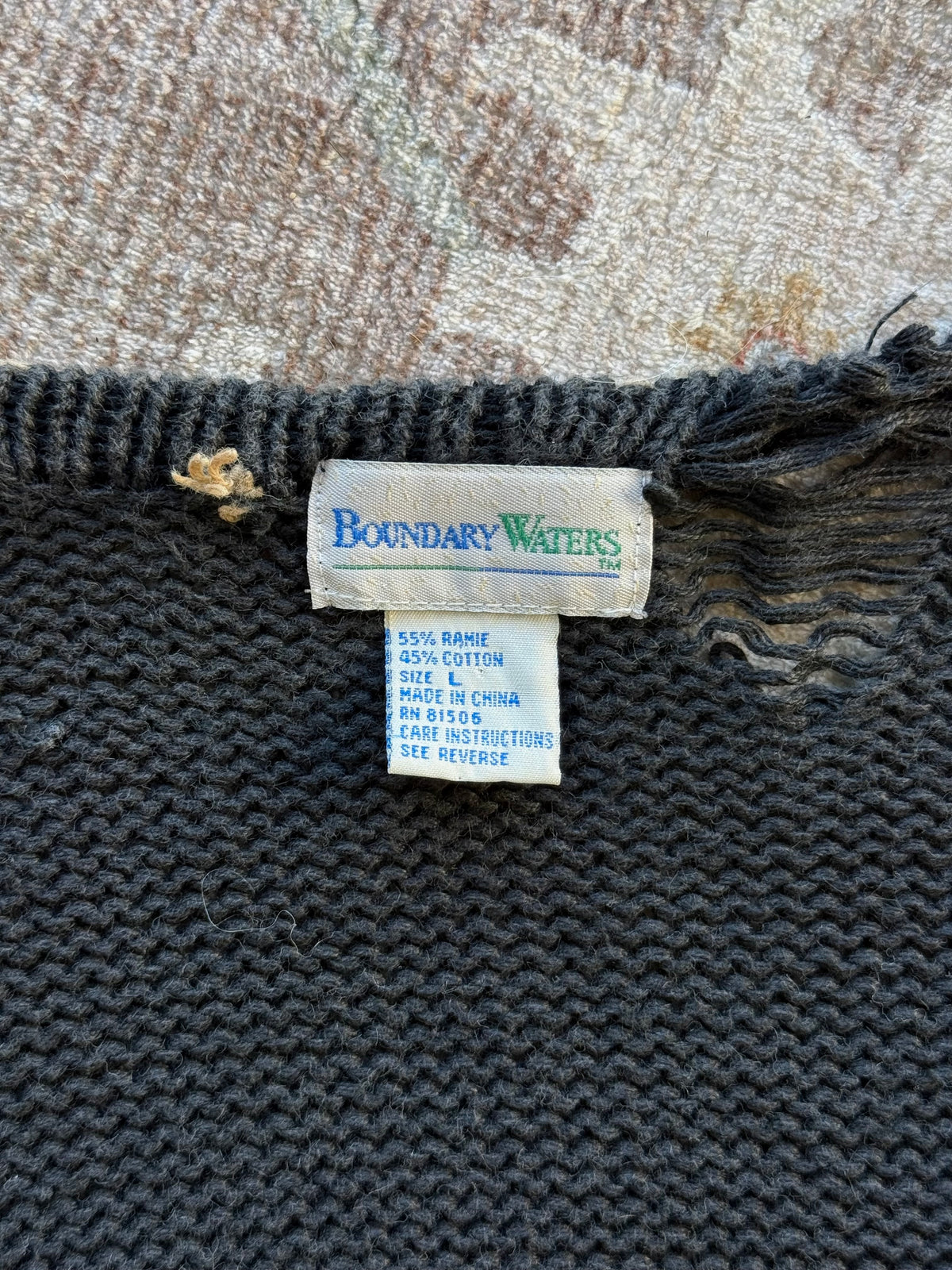 Distressed Western Cardigan - L