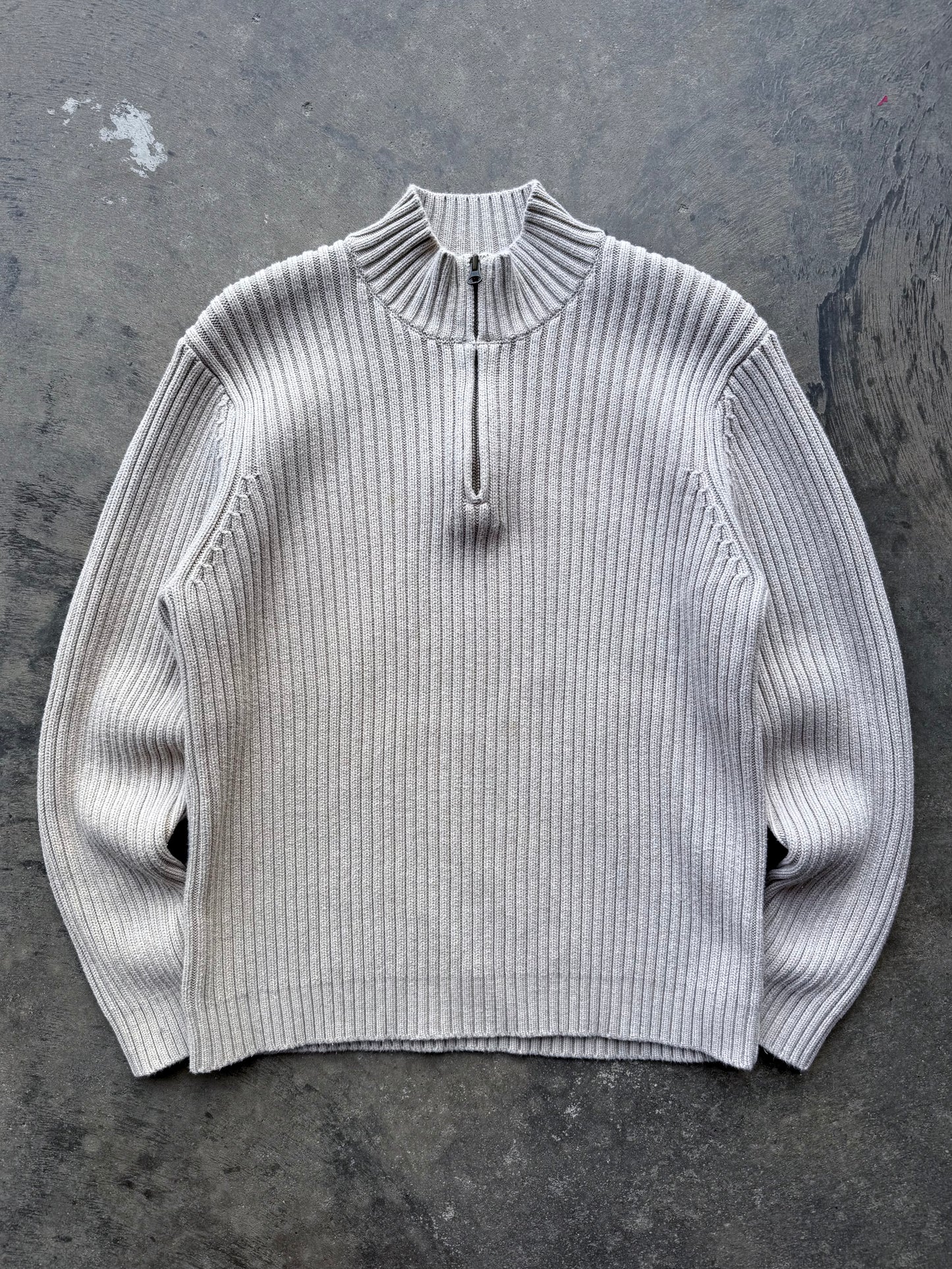 Quarter Zip Sweater - L