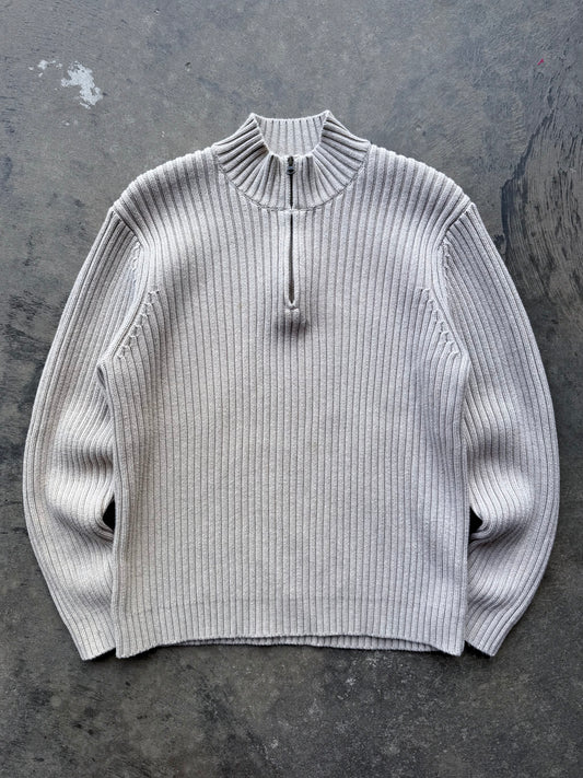 Quarter Zip Sweater - L