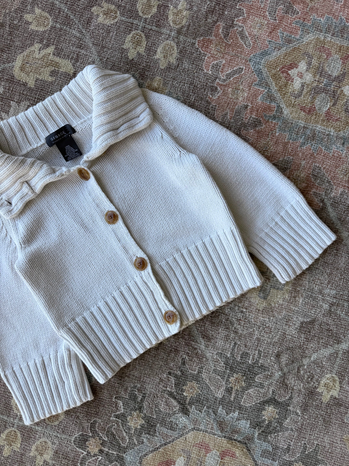 Cropped Sleeve Cardigan - XS