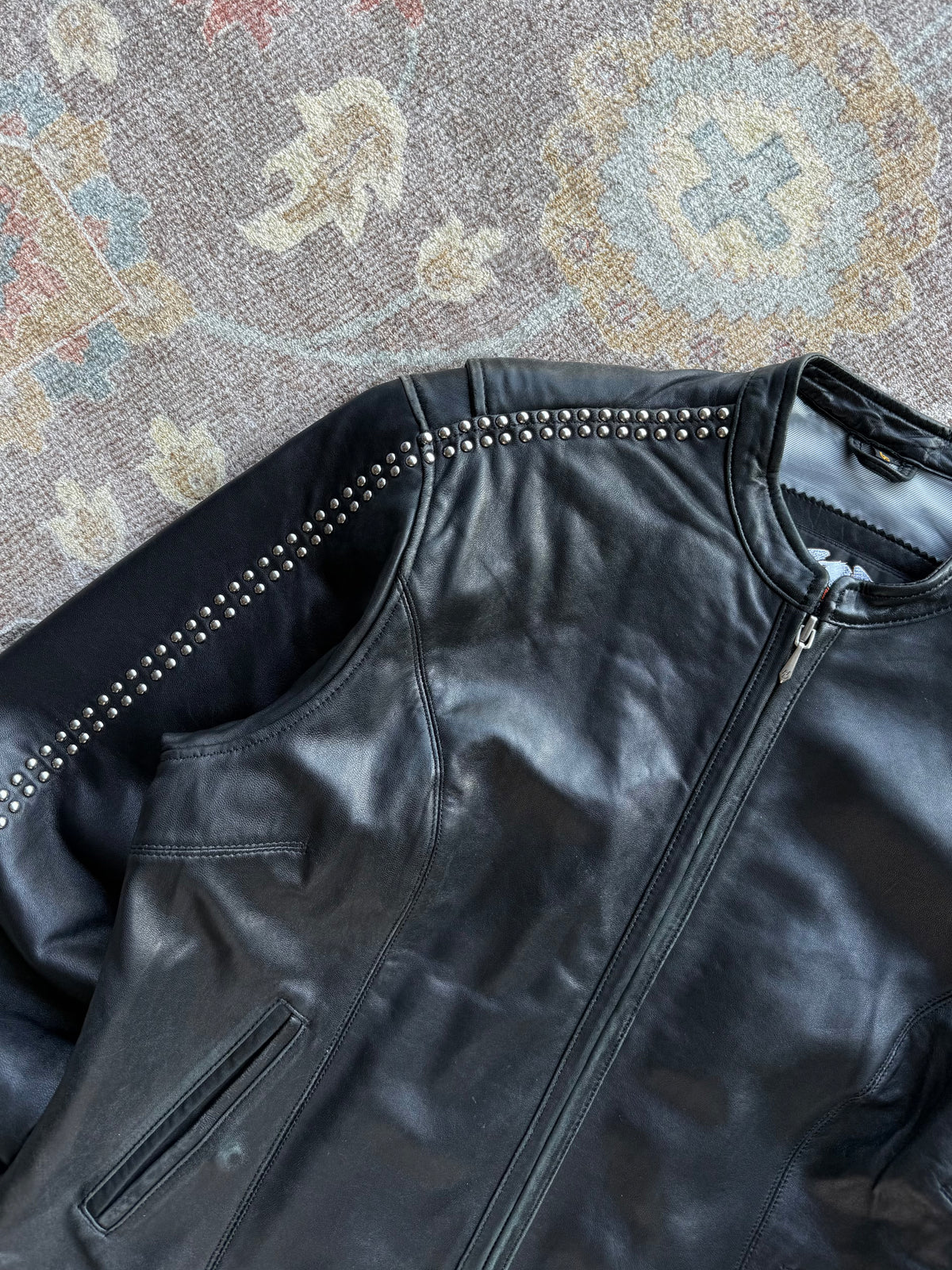 Harley Studded Leather Jacket - L